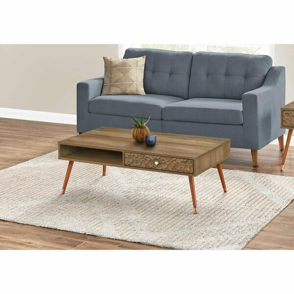 Daphnes Dinnette 43.5 in. Coffee Table with Drawer Walnut DA3070863